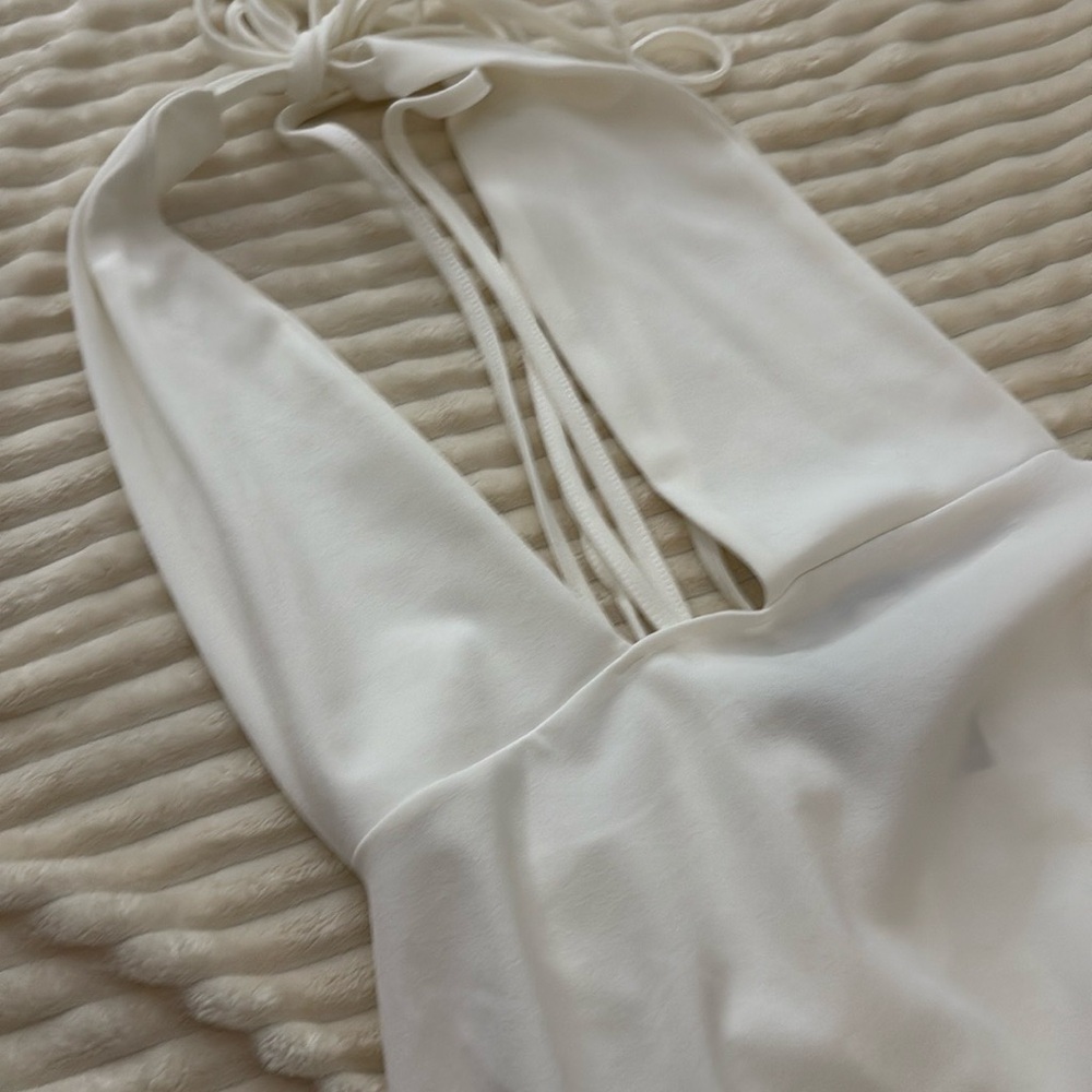 Elegant White Halter Top